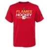 Outerstuff YouthCalgary Flames Authentic Pro Wordmark T-Shirt – Red