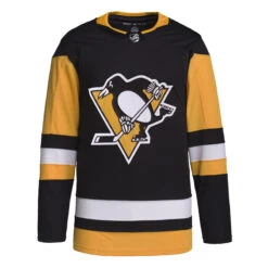 Men’s NHL Pittsburgh Penguins Adidas Primegreen Home Black – Authentic Pro Jersey