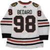 Men’s NHL Chicago Blackhawks Connor Bedard Adidas Primegreen Away White – Authentic Jersey With ON ICE Cresting