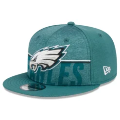 Philadelphia Eagles New Era 2023 Official NFL Training Camp 9FIFTY Snapback Adjustable Hat – Midnight Green