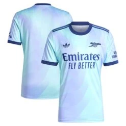 Men’s Arsenal Adidas 24/25 Third Replica Jersey – Aqua
