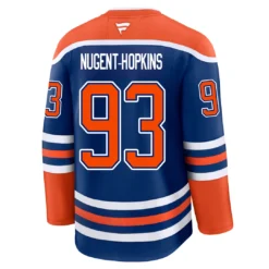 '47 BRAND Ryan Nugent-Hopkins Edmonton Oilers Fanatics Home Premium Player Jersey With ON ICE Cresting – Royal