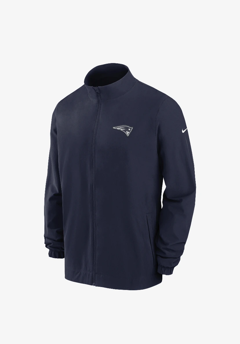 Men’s NFL New England Patriots Nike 2023 Sideline Woven Jacket – Navy 1 Men’s NFL New England Patriots Nike 2023 Sideline Woven Jacket – Navy