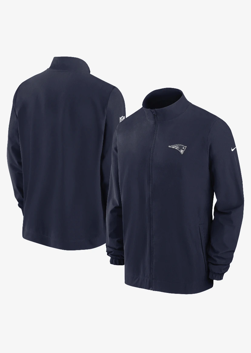 Men’s NFL New England Patriots Nike 2023 Sideline Woven Jacket – Navy 2 Men’s NFL New England Patriots Nike 2023 Sideline Woven Jacket – Navy - Image 2