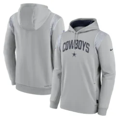 NEW ERA Men’sDallas Cowboys Nike Athletic Stack Fleece Performance Pullover Hoodie – Silver -SportsCloset Clothing IMG 1959
