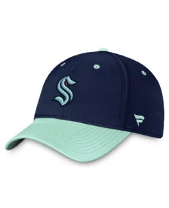 Seattle Kraken Fanatics 2023/24 Rinkside Locker Room Authentic Pro Flex Hat – Navy/Teal