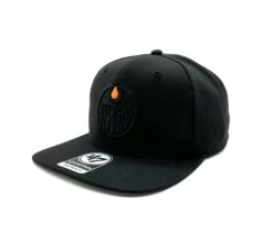 '47 BRAND Edmonton Oilers ’47 Brand Pop Shadow Captain Snapback Adjustable Hat – Black