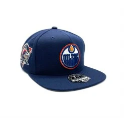 Edmonton Oilers Mitchell & Ness Copper & Blue Fitted Hat – Navy