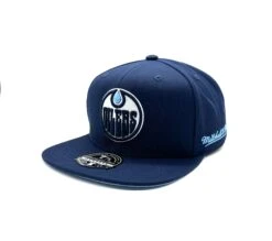 Edmonton Oilers Mitchell & Ness Ice Blue Fitted Hat – Navy -SportsCloset Clothing IMG 4014