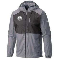 Men’sEdmonton Oilers Columbia Flash Forward Windbreaker Jacket – Grey