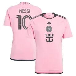 Men’s Inter Miami CF Lionel Messi Adidas 2024 Home Replica Jersey – Pink