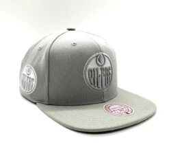 Edmonton Oilers Mitchell & Ness Evergreen Snapback Hat – Grey