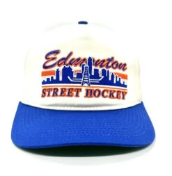 Celly Hockey Edmonton Street Hockey Snapback Hat – Cream/Royal