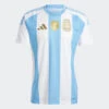 Men’s Adidas Argentina National Team 24/25 Home Replica Jersey – White/Light Blue