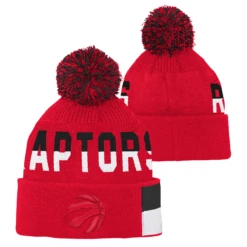 Outerstuff YouthToronto Raptors Red Breakaway Cuffed Knit With Pom -SportsCloset Clothing K2BOBC78 000 RAP RAPTORS ST