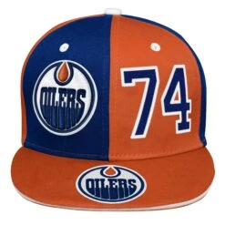 Outerstuff Youth Edmonton Oilers Stuart Skinner Pandemonium Snapback Hat – Blue/Orange