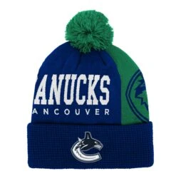 Outerstuff YouthVancouver Canucks Impact Cuffed Knit Beanie With Pom