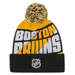 Outerstuff Youth Boston Bruins Propel Cuffed Knit With Pom -SportsCloset Clothing K5BOFHE4 000 BRU BRUINS B1