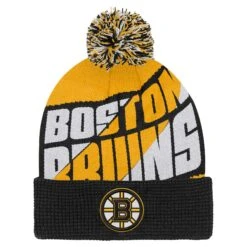 Outerstuff Youth Boston Bruins Propel Cuffed Knit With Pom -SportsCloset Clothing K5BOFHE4 000 BRU BRUINS F1