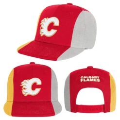 Outerstuff Youth Calgary Flames Ace In The Hole Snapback Hat -SportsCloset Clothing K5BOSDLM 000 FLM FLAMES ST