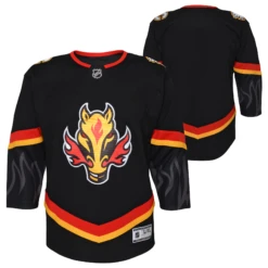 Outerstuff YouthCalgary Flames Alternate BlackReplica Jersey -SportsCloset Clothing K5BSHAUF 002 FLM FLAMES ST