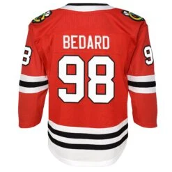 Outerstuff YouthChicago Blackhawks Connor Bedard Home RedReplica Jersey