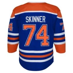 Outerstuff Youth Edmonton Oilers Stuart Skinner Home Royal Blue Replica Jersey