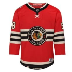 Outerstuff Youth Chicago Blackhawks Connor Bedard 2025 Winter Classic Red Replica Jersey -SportsCloset Clothing K5BSHDWR 000 BLACB BEDARD BLACKHAWKS F1