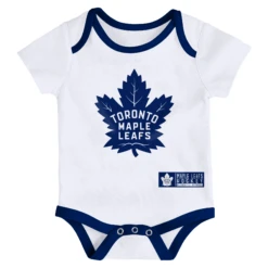 NewbornToronto Maple Leafs Triple Clapper 3 Piece Creeper Set -SportsCloset Clothing K5I1FC2Y 000 MAP MAPLELEAFS A1