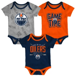 Outerstuff InfantEdmonton Oilers Game Time 3 Piece Creeper Set
