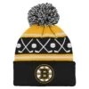 Outerstuff InfantBoston Bruins Face-Off Cuffed Knit Beanie With Pom