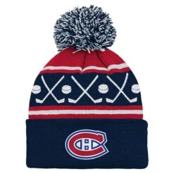 Outerstuff InfantMontreal Canadiens Face-Off Cuffed Knit Beanie With Pom
