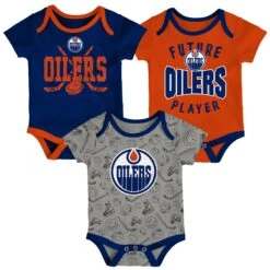 Outerstuff InfantEdmonton Oilers Full Strength 3 Piece Creeper Set
