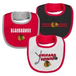 Outerstuff InfantChicago Blackhawks 3 Piece Bib Set