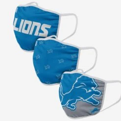 AdultDetroit Lions 3 Pack Face Cover