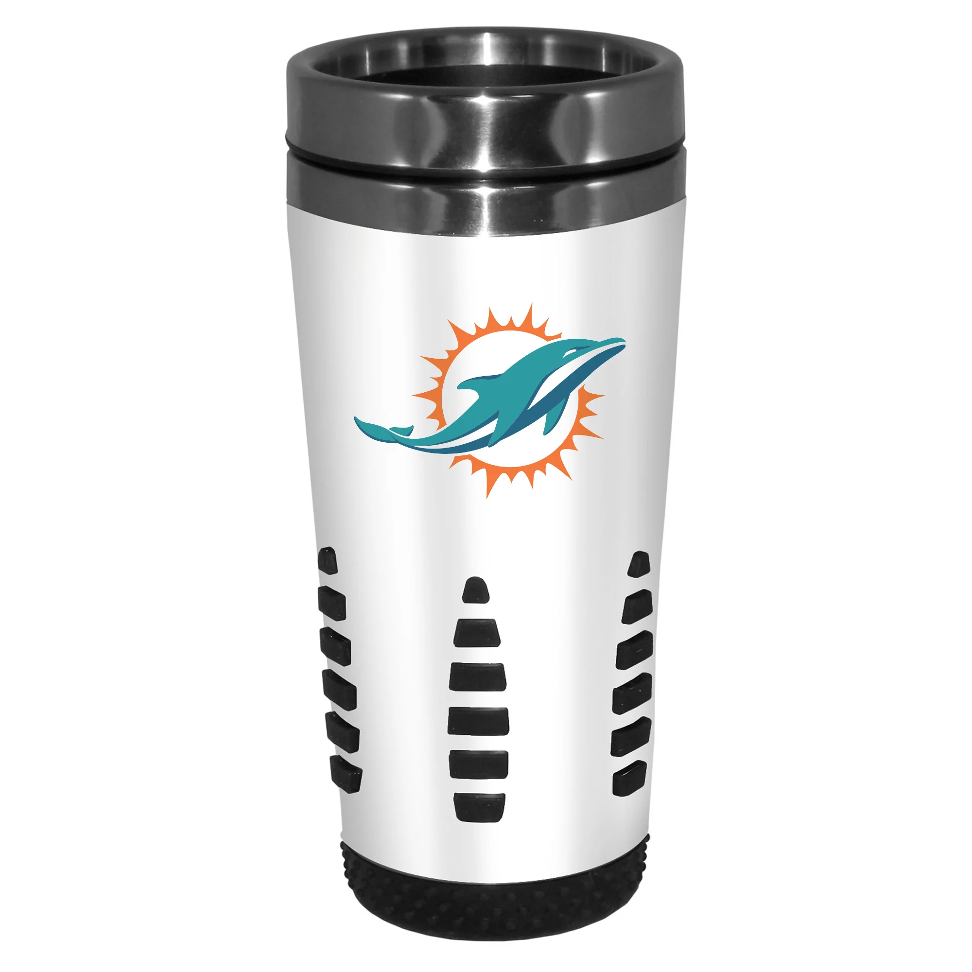 Miami Dolphins 16oz. White Huntsville Travel Mug 1 Miami Dolphins 16oz. White Huntsville Travel Mug