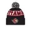 '47 BRAND Ottawa Senators New Era Retro Cuffed Knit Hat With Pom – Black
