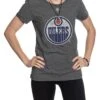 Women’s Edmonton Oilers Calhoun Acid Wash T-Shirt – Grey