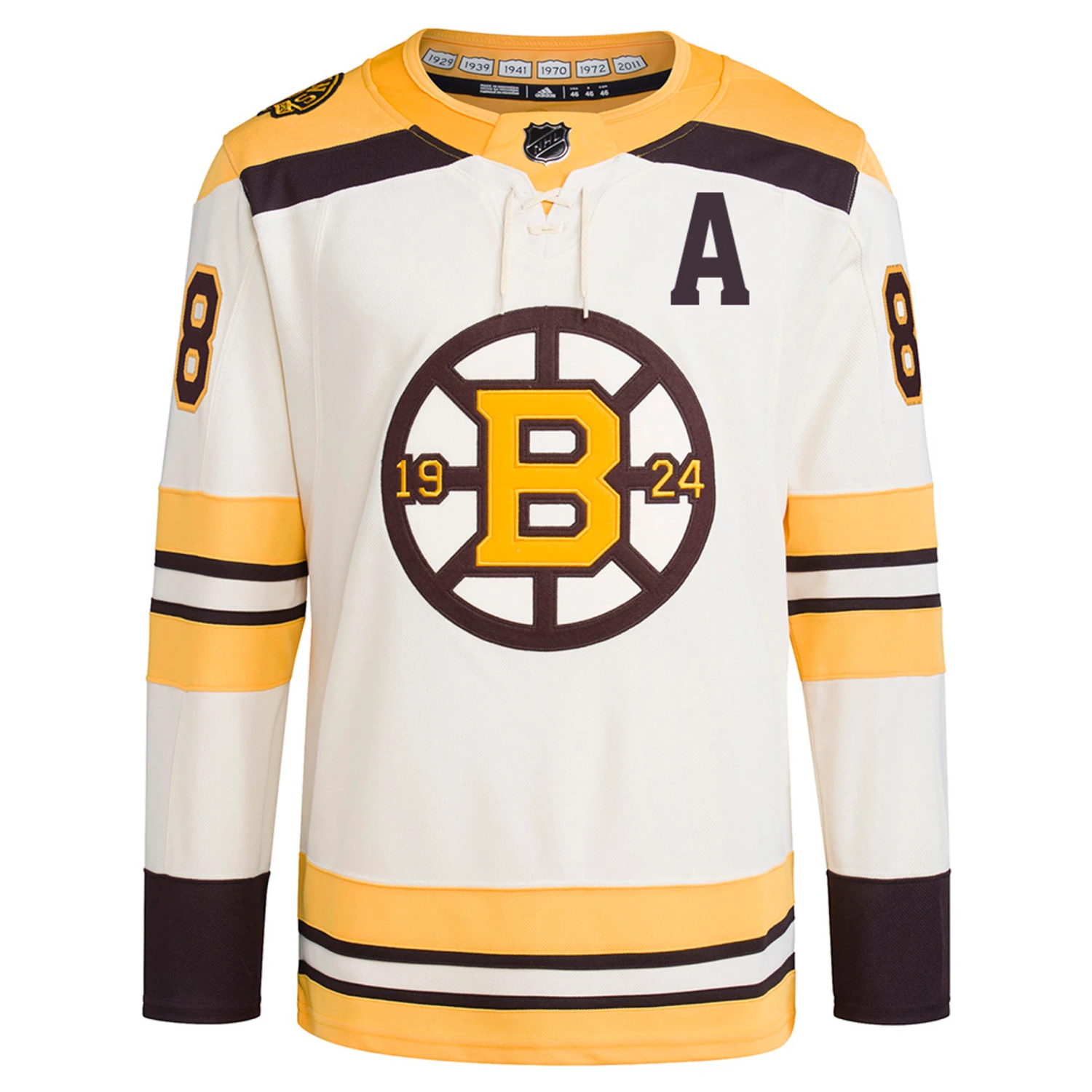 Fanatics Men’s David Pastrnak Boston Bruins Adidas Primegreen Centennial Alternate Cream Authentic Jersey With ON ICE Cresting 2 Fanatics Men’s David Pastrnak Boston Bruins Adidas Primegreen Centennial Alternate Cream Authentic Jersey With ON ICE Cresting - Image 2