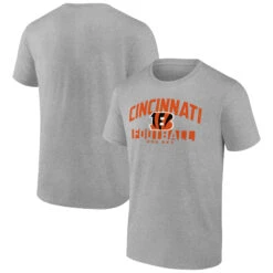 Men’s Cincinnati Bengals Fanatics Screen Block T-Shirt – Grey
