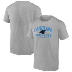 Men’s Carolina Panthers Fanatics Screen Block T-Shirt – Grey