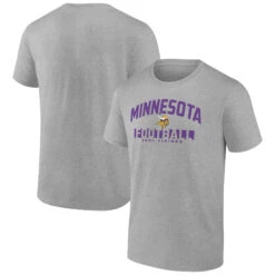 Men’s Minnesota Vikings Fanatics Screen Block T-Shirt – Grey