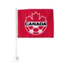 Canada Soccer Double Sided Red Car Flag