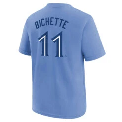 Outerstuff YouthToronto Blue Jays Bo Bichette Name & Number T-Shirt – Powder Blue