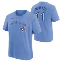 Outerstuff YouthToronto Blue Jays Bo Bichette Name & Number T-Shirt – Powder Blue -SportsCloset Clothing Z3B7AN00 NFA TBJBB BICHETTE BLUEJAYS ST