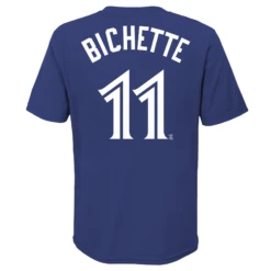 Outerstuff YouthToronto Blue Jays Bo Bichette Name & Number Royal – T-Shirt
