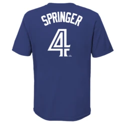 Outerstuff YouthToronto Blue Jays George Springer Name & Number Royal – T-Shirt