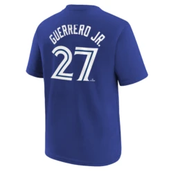 '47 BRAND YouthToronto Blue Jays Vladimir Guerrero Jr. Name & Number Royal – T-Shirt