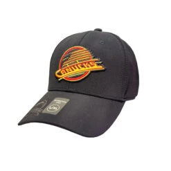Vancouver Canucks American Needle Team E-Boss Flex Hat – Black