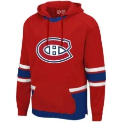 '47 BRAND Men’s Montreal Canadiens Bulletin Breakout Fleece Hoodie – Red